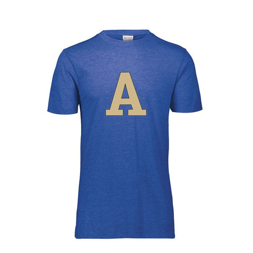 [FTSCUBRY-YS-LOGO2] Decker Youth Tri-Blend T-Shirt - Short Sleeve (Youth S, Royal, Logo 2)
