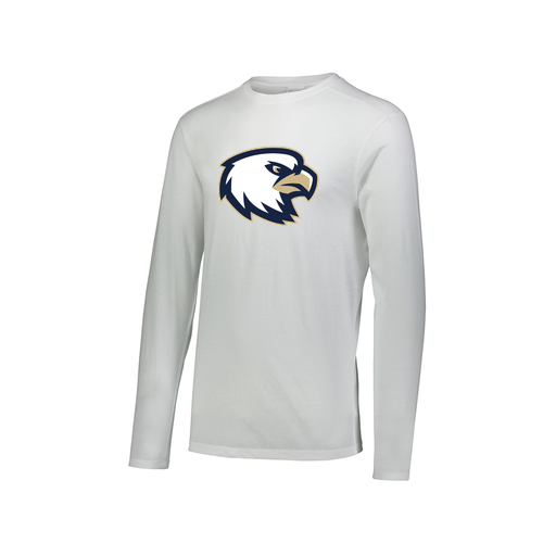 [FTLCUBWH-AXS-LOGO1] Decker Men's Tri-Blend T-Shirt - Long Sleeve (Adult XS, White, Logo 1)