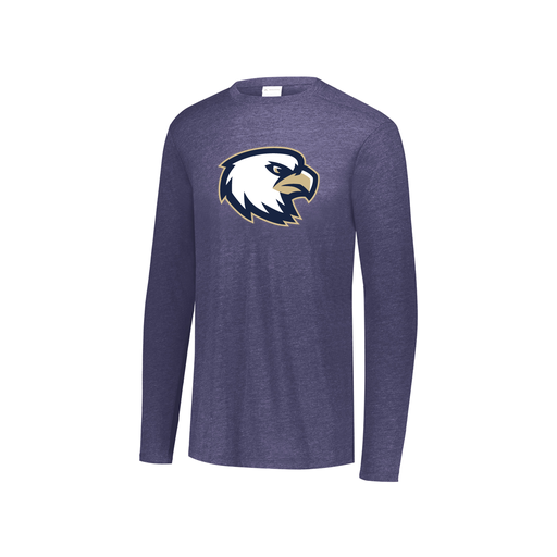 [FTLCUBNV-YS-LOGO1] Decker Youth Tri-Blend T-Shirt - Long Sleeve (Youth S, Navy, Logo 1)