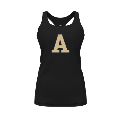 [FT0TRBBK-FYS-LOGO2] Decker Racerback Tank Top (Female Youth S, Black, Logo 2)