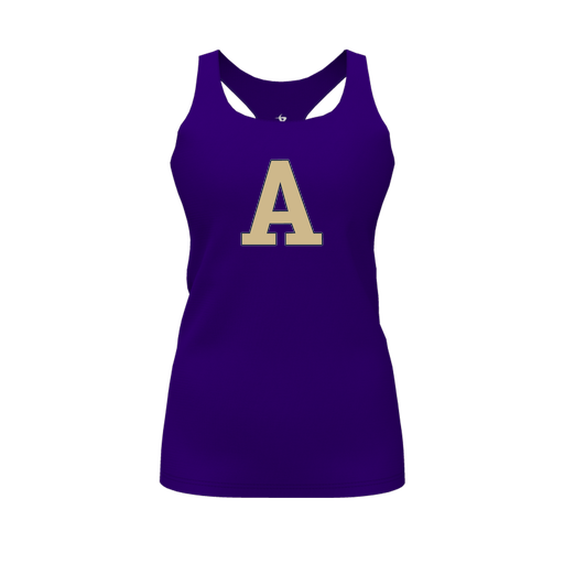 [FT0TRBPP-FYS-LOGO2] Decker Racerback Tank Top (Female Youth S, Purple, Logo 2)