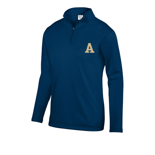 [FOLQFFNV-YS-LOGO2] Decker Youth FlexFleece 1/4 Zip (Youth S, Navy, Logo 2)